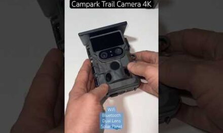 Campark Trail Camera TC22 | 4K 30FPS WiFi Trail Camera Integrated Solar Powered | Dual Lens